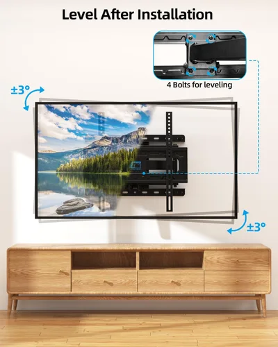 Miniatura 6 de HOME VISION Soporte de pared para TV de 26 a 70 pulgadas de hasta 132 libras, movimiento completo tiene giro suave, inclinación y extensión