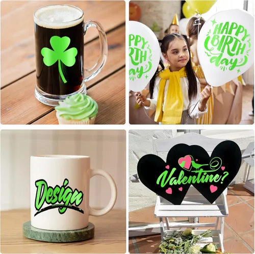 Miniatura 4 de WRAPXPERT Vinilo permanente verde lima, rollo de vinilo adhesivo verde manzana mate de 12 pulgadas x 10 pies para cricut, decoración del hogar