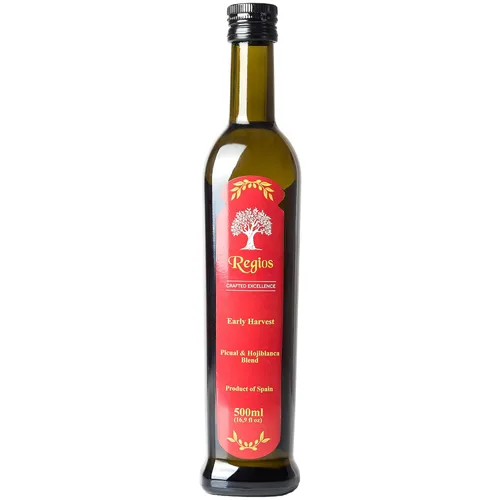 Regios Aceite de Oliva Virgen Extra, Picual, Cosecha Temprana 2024/25! Galardonada Granja Familiar Española, Andalucía España, Baja Acidez, Rico en