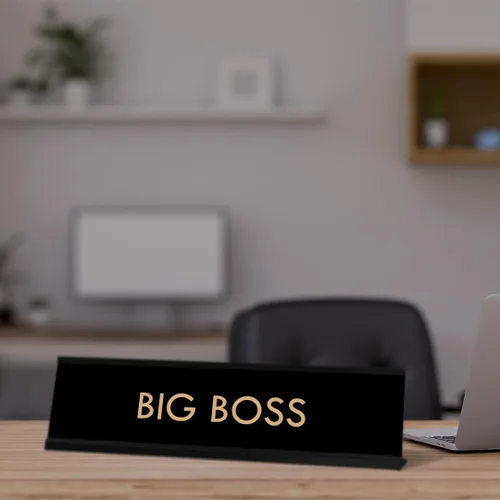 Miniatura 5 de Letrero de escritorio de Big Boss (2 x 8 pulgadas)