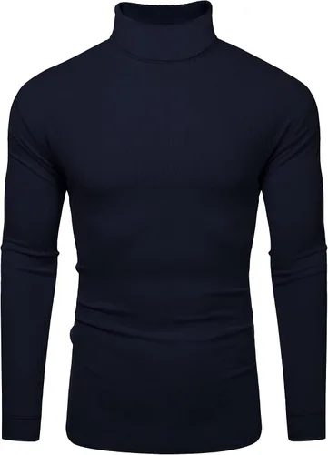 Miniatura 2 de Amussiar Sudadera de cuello alto para hombre, de manga larga, elástica, ligera, térmica, básica