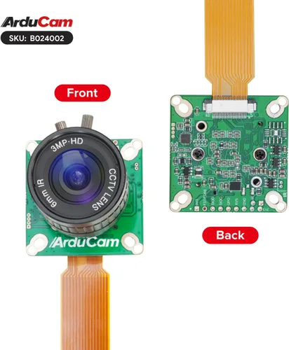 Miniatura 5 de Arducam Cámara IMX477 Pi HQ para Raspberry Pi 5, viene con una lente CS de longitud focal de 1/2.3 pulgadas de 0.236 in, ampliamente compatible