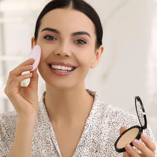 Miniatura 6 de HINZIC Paquete de 25 esponjas redondas de 2.36 pulgadas para aplicadores de maquillaje de base, algodón suave y agradable a la piel, esponja