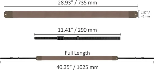 Miniatura 3 de MegaGear Genuine Leather Camera Strap - Adjustable Shoulder Neck Strap for DSLR SLR Cameras - Durable, Secure, Universal - Beige