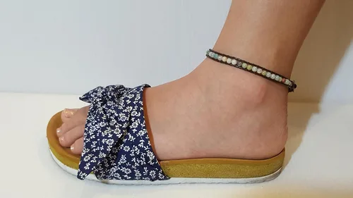 Miniatura 3 de Infinityee888 - Tobillera con cuentas de amazonita de 10 pulgadas, tejida con cordón de cuero, hecha a mano, estilo hippie, bohemio, unisex, idea