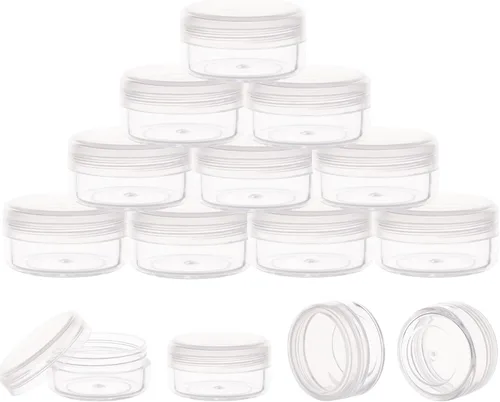 Miniatura 12 de Contenedor de muestra de 10 gramos con tapas, 10 paquetes de tarros de muestra, pequeño contenedor de viaje cosmético para maquillaje, loción