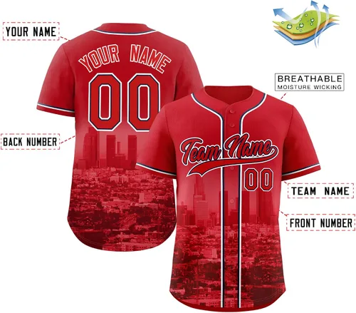Miniatura 2 de Camiseta de béisbol personalizada, uniforme deportivo para hombres, mujeres y jóvenes, cosido o impreso personalizado con tu nombre y número