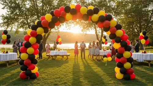 Miniatura 7 de KADBANER Globos rojos, amarillos y negros, paquete de 100 globos de látex de 12 pulgadas