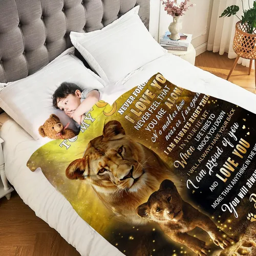 Miniatura 5 de Regalos de Hijo de Mamá, Manta para Mi Hijo de Mamá, Regalo de Navidad y Cumpleaños para Hijos de Mamás - Mantas Tipo Throw de Franela 60" x 80" Al