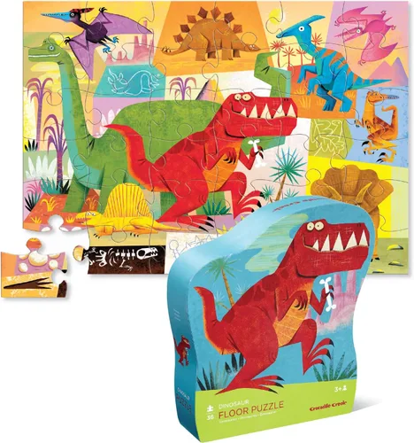Miniatura 11 de Crocodile Creek Rompecabezas de Piso de 36 Piezas - Rompecabezas de Piso Divertidos para Niños de 3 a 5 Años - Caja con Forma Resistente para Amigos