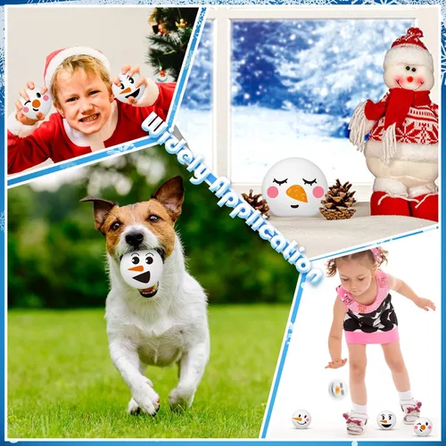 Miniatura 7 de Cindeer Pelotas Antiestrés de Navidad Juguetes de Navidad Muñecos de Nieve Pelota Antiestrés Pelota de PU para Apretar Regalo Antiestrés Rellenos