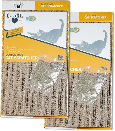 Miniatura 14 de Our Pets Rascador cósmico para gatos, hierba gatera cultivada en Norteamérica incluida, reversible para el doble de uso, 18.13 x 10.13 x 1.25