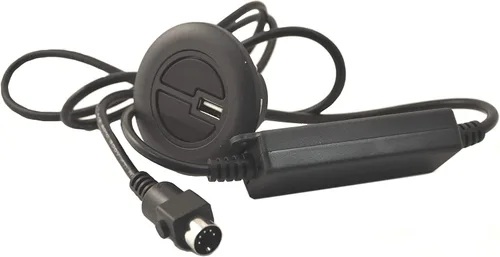 Miniatura 2 de KD Compatible Power Dos Botón Control Mano Redondo con Luz Trasera LED Azul USB