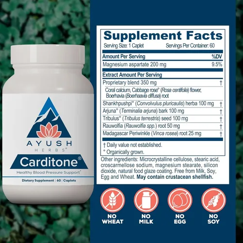 Miniatura 3 de Carditone, 60 cápsulas Ayush Herbs, 891501001111, Blanco, 1, 1