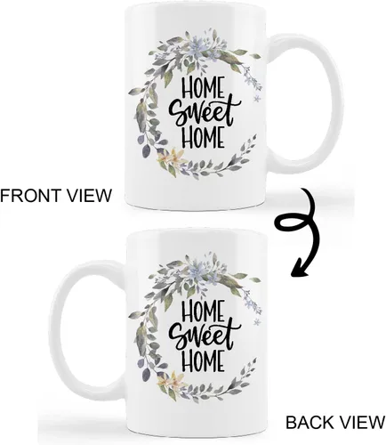 Miniatura 2 de kunlisa Taza de cerámica para decoración del hogar, 11 onzas, taza de té con leche para el hogar, regalos de inauguración de la casa para el nuevo