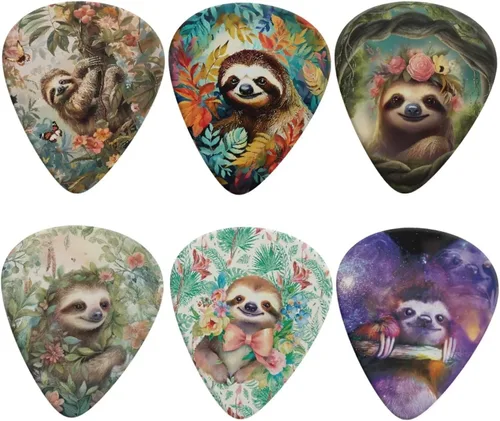 Miniatura 36 de KEIAHUAN Cool Skull - Púas de guitarra – Plectros triángulos clásicos para bajos, guitarras acústicas y eléctricas – Púas pesadas para guitarristas