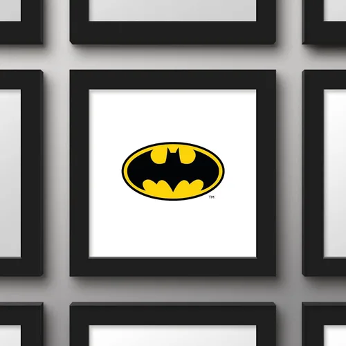 Miniatura 2 de Trends International Gallery Pops DC Comics Batman - Póster de pared con símbolo de Batman, 12 x 12 pulgadas, versión enmarcada en negro