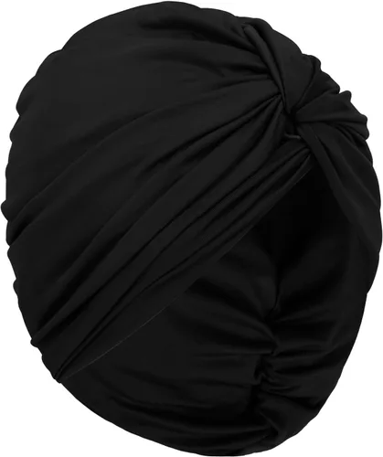 Miniatura 5 de Gorros de baño para mujer, turbante de baño, gorro de natación largo y corto, turbante de poliéster, con forro de látex, plisado, para mujer, gorro