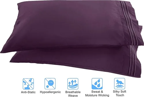 Miniatura 2 de Elegant Comfort 1500 Premier Resistente a Arrugas y Decoloración de Calidad Hotel Juego de Sábanas de 4 Piezas Ultra Suave Lujoso Incluye Sábana