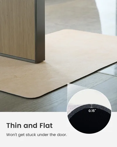 Miniatura 7 de Stiio Alfombrillas de baño para el baño, superabsorbentes de secado rápido, alfombras de goma antideslizantes delgadas para el baño que pasan debajo