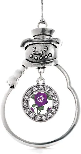 Miniatura 67 de Inspired Silver - Roller Queen - Adorno de Navidad plateado - Adorno circular para árbol de Navidad con circonita cúbica - Decoración colgante