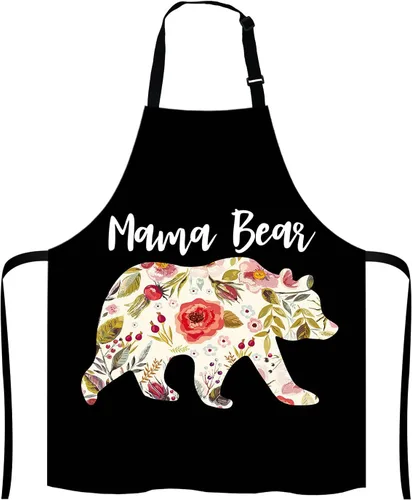 Miniatura 16 de Delantal de perros de animales, divertido delantal con cuello ajustable para hombres y mujeres, adecuado para el hogar, cocina, camarera, chef