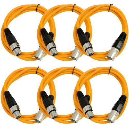 Miniatura 37 de Seismic Audio SAXLX-2Brown-Paquete de 6 cables de conexión XLR de 2 pies marrones - Cables de micrófono - Cables XLR macho a hembra - 2 pies