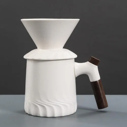 Miniatura 12 de Juego de cafetera negra hecha a mano, jarra de café de cerámica a prueba de calor ACM01B