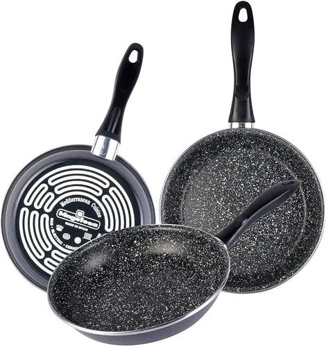 Miniatura 7 de San Ignacio MAGEFESA K2 Gransasso - Juego de 8 utensilios de cocina de acero inoxidable con sartén (18/20/9.4 in)