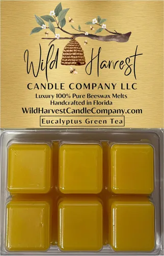 Miniatura 50 de Primera Respiración del Otoño Perfumado, 1 Paquete de Cera de Abejas Pura Derretida para Calentadores, Wild Harvest Candle Company, Tartas Cúbicas