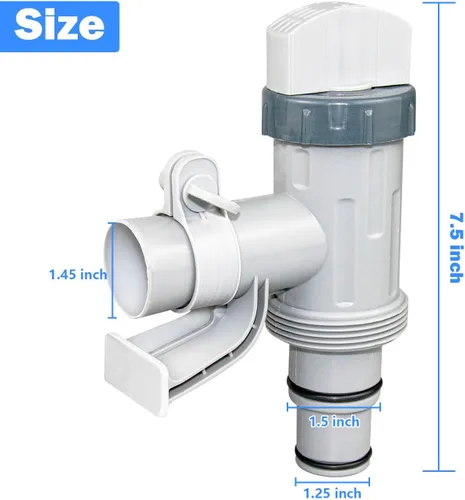 Miniatura 2 de Válvula de émbolo con soporte para piscinas sobre el suelo, piezas de repuesto para adaptador de manguera de piscina compatibles con la bomba