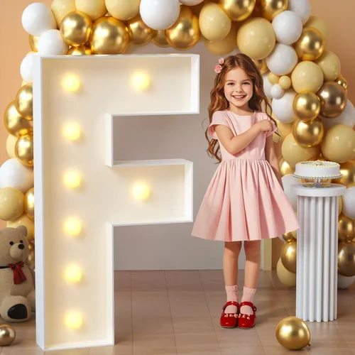 Miniatura 53 de imprsv Letras de marquesina iluminadas, letras de mosaico de 1.2 m con luz para decoración de baby shower, graduación, gran J para decoraciones
