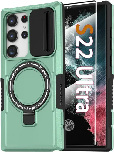 Miniatura 69 de Funda magnética para Samsung Galaxy Note 20 Ultra con soporte de anillo [con protector de pantalla] [Compatible con carga inalámbrica MagSafe] Funda