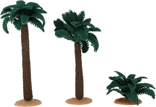NOLITOY Modelo de palmera de coco de 3 piezas para decoración de paisajismo en miniatura para diseño de escena de jardín, decoración de mesa y