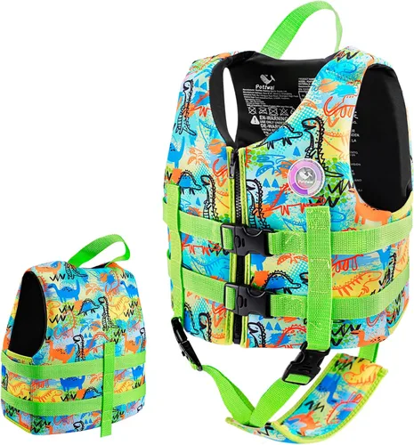 Miniatura 28 de Pottwal Chaleco de natación para niños - Chaqueta de natación - Hecho de neopreno y EPE - con correa ajustable en la entrepierna Verde