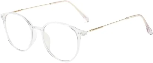 Miniatura 16 de Shiratori Retro Round Blue Light Blocking Glasses for Women Men, Lightweight Metal Temple Eyeglasses