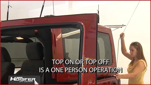 Miniatura 7 de HARKEN - Polipasto de garaje de capota de camioneta, autonivelante, sistema seguro anticaídas, fácil operación de una persona, organización