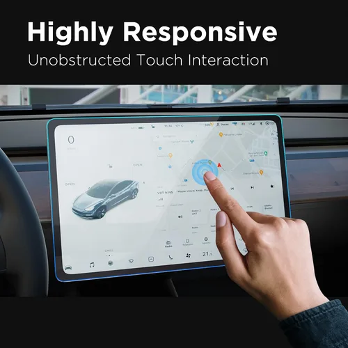 Miniatura 4 de Protector de pantalla compatible con Tesla Model 3 Model Y 2016-2023, kit de alineación de 15 pulgadas, control central, protector de pantalla