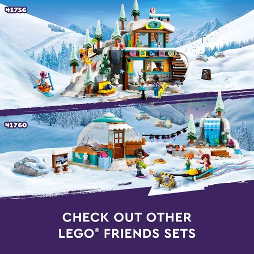 Miniatura 11 de LEGO Friends Pista de Esquí y Café Navideño de Construcción de Juguetes - Figuras de Juego de Simulación y Juegos de Construcción para Niñas