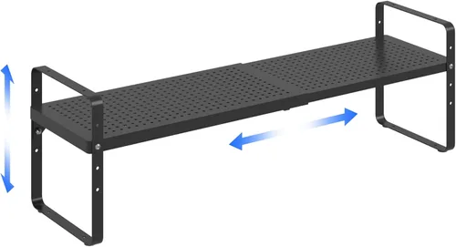 Miniatura 7 de Organizador de estantes ampliables de metal ajustable para especias, estantes de almacenamiento independientes para armario de cocina, debajo