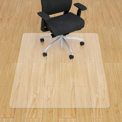 Miniatura 18 de Tapete para silla de escritorio para suelos duros, 48 x 30 pulgadas, protector transparente de oficina para madera dura, tapete de plástico de fácil