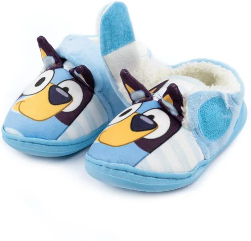 Miniatura 3 de Bluey Pantuflas para niños pequeños 3D con correa de orejas y zapatos de casa