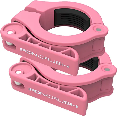 Miniatura 8 de Iron Crush Pinzas olímpicas para barra – Abrazaderas de gimnasio ajustables y delgadas para máxima capacidad de peso – Cerraduras de barra de Negro