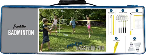 Miniatura 6 de Franklin Sports Juegos de Red de Bádminton - Patio Trasero al Aire Libre + Playa Red de Bádminton + Juego de Equipo - (4) Raquetas + (2) Volantes +
