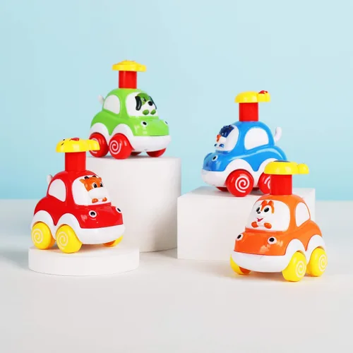 Miniatura 2 de ALASOU 4 piezas de juguetes de coches de animales para niños de 1 a 2 años Juguetes para bebés de 12 a 18 meses Regalos de Navidad y cumpleaños