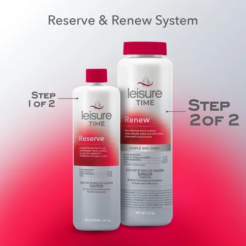 Miniatura 3 de Leisure Time RENU2 Renew Tratamiento de choque sin cloro, oxidante sin cloro para jacuzzis y spas, restaura la claridad del agua y la frescura