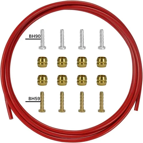 Miniatura 8 de CYSKY Kit de manguera de freno hidráulico para bicicleta 2500mm para Shimano BH59 BH90 Sram Avid System, incluye 8 aceitunas de freno para bicicleta
