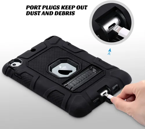 Miniatura 7 de ULAK Funda para iPad mini 1 2 3, Funda protectora de tres capas resistente a prueba de golpes con soporte para iPad mini 2, 1ª 2ª 3ª