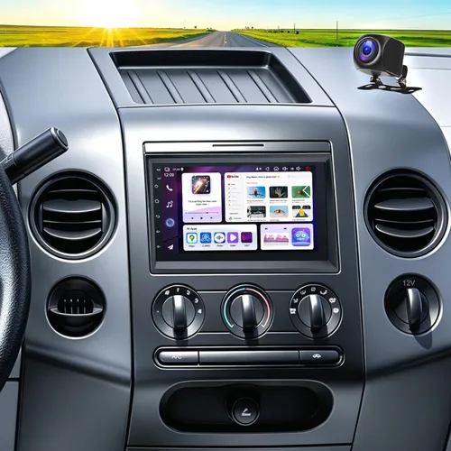 Radio estéreo de coche con pantalla táctil HD de 7 pulgadas para Ford F150 F250 F350 2004-2014, con CarPlay inalámbrico y Android Auto, GPS Navi,