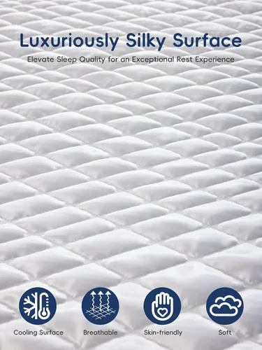 Miniatura 2 de Cubrecolchón de espuma viscoelástica Queen de doble capa de espuma viscoelástica de gel y almohada de enfriamiento para alivio de presión y soporte
